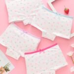 4-Pack Girls' Cute Bunny & Cat Print Boxer Briefs - Soft Stretchy Mid-Rise Underwear With Pastel Colors, All-Season Comfort, Regular Fit For Youngsters & Youngsters, Youngsters Underwear, Playful Youngsters' Apparel, Comfortable Youngsters' Wear