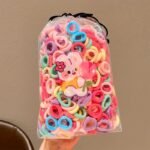 100Pcs Basic Cute Girl Hair Rings That Don'T Damage Hair, High Ponytail Hair Ties, Durable And High Elastic Rubber Bands - Image 10