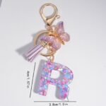 Butterfly Letter Keychain Pendant Key Chain, Girls Accessories, School Bag Pendant - Image 12