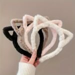 1/4Pcs Fashion Hollow Cat Ears Headband, Girl Cute Plush Headband, Washing Face Headwear Hair Accessories - Image 2