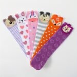 Girl'S Cartoon Cute Animal Striped Pattern Knee High Socks, Party Stockings For Autumn Winter, Leg Warmers - Image 6