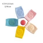 Toddler Knee & Elbow Guards - Soft Pastel (Pink, Green, Blue, Beige, Yellow) With Joyful Face Design - Non-Toxic, Protection For Crawling, Walking, Playground - Ideal For Babies & Kids 0-1 Years Old - Easy To Wear Everyday Knee And Elbow Pads, Crawling Safety, Fun Accessories, Durable Padding, Infant Safety Gear, New Parents - Image 2