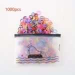 1000Pcs Colorful Rubber Bands Hair Ties, Scrunchies, Headbands, Hawaiian Style Beach Wedding Everyday Hair Accessories - Image 9