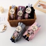 1-Pack Baby & Toddler Breathable Footed Socks With Cute Rabbit Eating Carrots Design - Soft Light Beige-Friendly All-Season Outfit-Boosters, Multi-Color Options For Girls & Boys 0-8 Years - Image 6