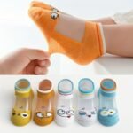 5Pairs Boys Girls Kids Thin Mesh Breathable Soft Comfy Socks, Cartoon Cute Socks, Children'S Trendy Socks For Spring Summer - Image 10