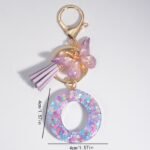 Butterfly Letter Keychain Pendant Key Chain, Girls Accessories, School Bag Pendant - Image 19