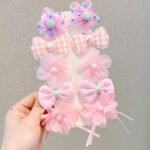10Pcs/1 Sets Cute Bow Hair Accessories For Flower Modeling Hair Clips Hairpin For Daily & Casual Wear All-Season - Image 2