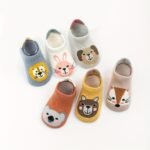 6Pairs Boys Girls Kids Cartoon Animal Pattern Cute Socks Shoes, Anti-Skid Socks With Dot Glue, Toddlers Children'S Trendy Floor Socks - Image 2