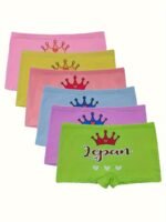 4Pcs Random Color Girls' Panties, Cartoon Pattern Children'S Briefs - Image 7