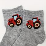 6 Pairs/3 Pairs Boys' Youngsters Cartoon Tractor Pattern Cute Socks, Breathable Comfort Crew Socks, 1-6 Years Fashion Socks - Image 9