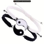 Two Pieces Best Friend Bracelets Adjustable Cord Yin And Yang Matching Bracelets For Bff Friendship Relationship Boyfriend Girlfriend Valentine'S Day Gift - Image 6