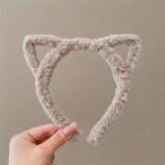 1/4Pcs Fashion Hollow Cat Ears Headband, Girl Cute Plush Headband, Washing Face Headwear Hair Accessories - Image 7