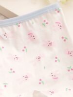 4-Pack Girls' Cute Bunny & Cat Print Boxer Briefs - Soft Stretchy Mid-Rise Underwear With Pastel Colors, All-Season Comfort, Regular Fit For Youngsters & Youngsters, Youngsters Underwear, Playful Youngsters' Apparel, Comfortable Youngsters' Wear - Image 9