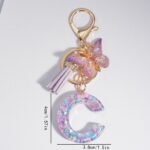 Butterfly Letter Keychain Pendant Key Chain, Girls Accessories, School Bag Pendant - Image 6