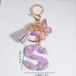 Butterfly Letter Keychain Pendant Key Chain, Girls Accessories, School Bag Pendant - Image 21