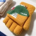 Boys' Winter Gloves With Cartoon Dinosaur Design - 100% Nylon, Snug Fit Button Closure, Lightweight Warmth For Daily Play & New Year Celebrations (Mixed Colors) - Image 12