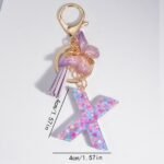 Butterfly Letter Keychain Pendant Key Chain, Girls Accessories, School Bag Pendant - Image 27