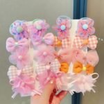 10Pcs/1 Sets Cute Bow Hair Accessories For Flower Modeling Hair Clips Hairpin For Daily & Casual Wear All-Season - Image 11