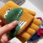 Boys' Winter Gloves With Cartoon Dinosaur Design - 100% Nylon, Snug Fit Button Closure, Lightweight Warmth For Daily Play & New Year Celebrations (Mixed Colors) - Image 17