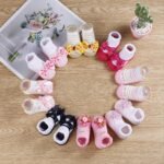 Baby Girl'S Cute Fashion Bow & Floral Embellished Socks - Soft Polyester Blend, Hand Wash Only, All-Season Comfort For Infants 0-24 Months, Baby Socks