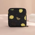 Chic Cartoon Printed Sanitary Napkin Organizer Bag, Multifunctional Travel Pouch With Zipper Makeup And Essentials For Valentine'S Day Gifts - Image 9