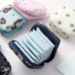 Chic Cartoon Printed Sanitary Napkin Organizer Bag, Multifunctional Travel Pouch With Zipper Makeup And Essentials For Valentine'S Day Gifts - Image 2