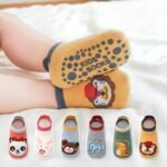 6 Pairs Baby Socks With Cute Cartoon Animal Patterns - Non-Slip Ankle Socks For Boys & Girls, Soft Breathable Fabric, Machine Washable, Spring/Fall Toddler Walking Socks For Indoor/Outdoor Play, Baby Socks, Playful Kids Footwear, Comfortable Kids Wear