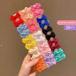 30Pcs Cute Colorful Hair Clips, Non-Damaging Polyester Bow Accessories For All Seasons And Casual Attire - Image 8