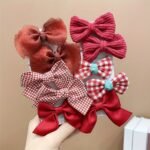 10-Pack Cute Pink Flower Bow Hair Ties For Girls - Image 5