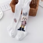 1-Pack Baby & Toddler Breathable Footed Socks With Cute Rabbit Eating Carrots Design - Soft Light Beige-Friendly All-Season Outfit-Boosters, Multi-Color Options For Girls & Boys 0-8 Years - Image 9