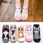 5 Or 10 Pairs Girls' Cute Anime Cat Socks - Ankle-Length With Multi-Cat Designs (Black, Tabby, White) - Soft Polyester Everyday Winter & Fall Socks For Teen Girls - Machine Washable - Perfect Gift For Cat Lovers, Teenage Footwear, Playful Sock Designs, Knitted Texture, For Teenager - Image 3