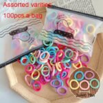 Basics Nylon Hair Ties, Mixed Color Small Fresh Hair Rope, High Elasticity Hair Bands For Girls - Image 17