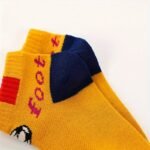 5 Pairs Boys' Soccer Socks - Soft Breathable Ankle Socks With Elastic Ribbed Cuffs, All-Season Comfort For Outdoor Play & Casual Wear, Hand Wash Only, Vibrant Colors (Yellow, Blue, Red, Black, White), Soccer Socks, Kids Sports Footwear, Playful Kids Design, Comfortable Fit - Image 8