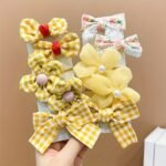 10-Pack Cute Pink Flower Bow Hair Ties For Girls - Image 9