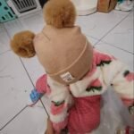 Winter Knitted Hat With Adorable Bear Ears & Pom-Pom - Stretchy Breathable Warm Beanie For Girls & Boys, Christmas Gift, White, Winter Hat, Festive Babywear, Cartoonish Cozy Style - Image 6