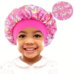 Unicorn Cartoon Printed Children'S Satin Sleep Cap Baby Hair Care Cap - Image 15