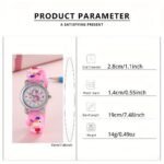 Fashionable Children'S Colorful Cartoon Wrist Watch For Ages 3-14, Pvc Strap, Plastic Case, Cute Round Dial With Quartz Movement, Non-Waterproof, White - By Dobroa - Image 2