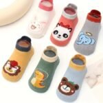 6 Pairs Baby Socks With Cute Cartoon Animal Patterns - Non-Slip Ankle Socks For Boys & Girls, Soft Breathable Fabric, Machine Washable, Spring/Fall Toddler Walking Socks For Indoor/Outdoor Play, Baby Socks, Playful Kids Footwear, Comfortable Kids Wear - Image 2