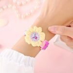 Adorable Girls' 3D Flower & Butterfly Cartoon Watch - Soft Pvc, Skin-Friendly Silicone Band, Quartz Movement, Non-Waterproof, Blue - Image 6