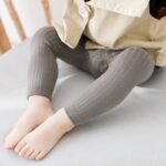 1Pc Girls Casual Solid Color Leggings, Children'S Autumn And Winter Knitted Warm Pantyhose, Suitable For 0-4Y - Image 11