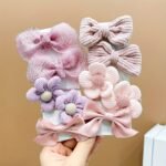 10-Pack Cute Pink Flower Bow Hair Ties For Girls - Image 17