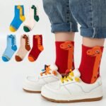 5Pcs Youngsters' Cartoon Dinosaur Crew Socks - Breathable & Comfy For Boys And Girls, Perfect For All Seasons - Image 6