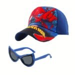 Marvel, 2Pcs Hat + Glasses Set, Spider-Man Baseball Cap, Unisex Duckbill Hat With Adjustable Fit, Suitable For All Seasons Outdoor Travel And Daily Wear, Perfect Birthday Gift For Family And Friends - Image 2