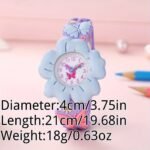 Adorable Girls' 3D Flower & Butterfly Cartoon Watch - Soft Pvc, Skin-Friendly Silicone Band, Quartz Movement, Non-Waterproof, Blue - Image 4