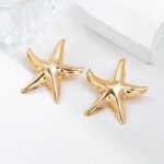 1 Pair Fashion Starfish Earrings, Zinc Alloy Ocean-Inspired Studs, Daily Wear Jewelry Gift - Image 12