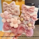 10Pcs Himop Cute Sweet Style Bowknot Floral Design Hair Ties, Strong Elasticity No Damage To Hair, Suitable For Ponytails And Hairstyles, Ideal For Daily Life And Festive Gifts, Hair Accessorie - Image 3