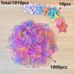 1000Pcs Colorful Rubber Bands Hair Ties, Scrunchies, Headbands, Hawaiian Style Beach Wedding Everyday Hair Accessories - Image 8