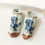 5 Pairs Of Toddler'S Cute Cartoon Dinosaur Pattern Low-Cut Ankle Socks, Soft Comfy Breathable Children'S Mesh Socks For Boys Girls All Seasons Wearing - Image 9