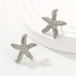 1 Pair Fashion Starfish Earrings, Zinc Alloy Ocean-Inspired Studs, Daily Wear Jewelry Gift - Image 8