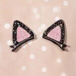 2Pcs Of Onion Powder Cat Ears Clips Cheapest Items Available Fashion Pink Cat Movie Star Series Daily Dress Up Hair Accessories - Image 6